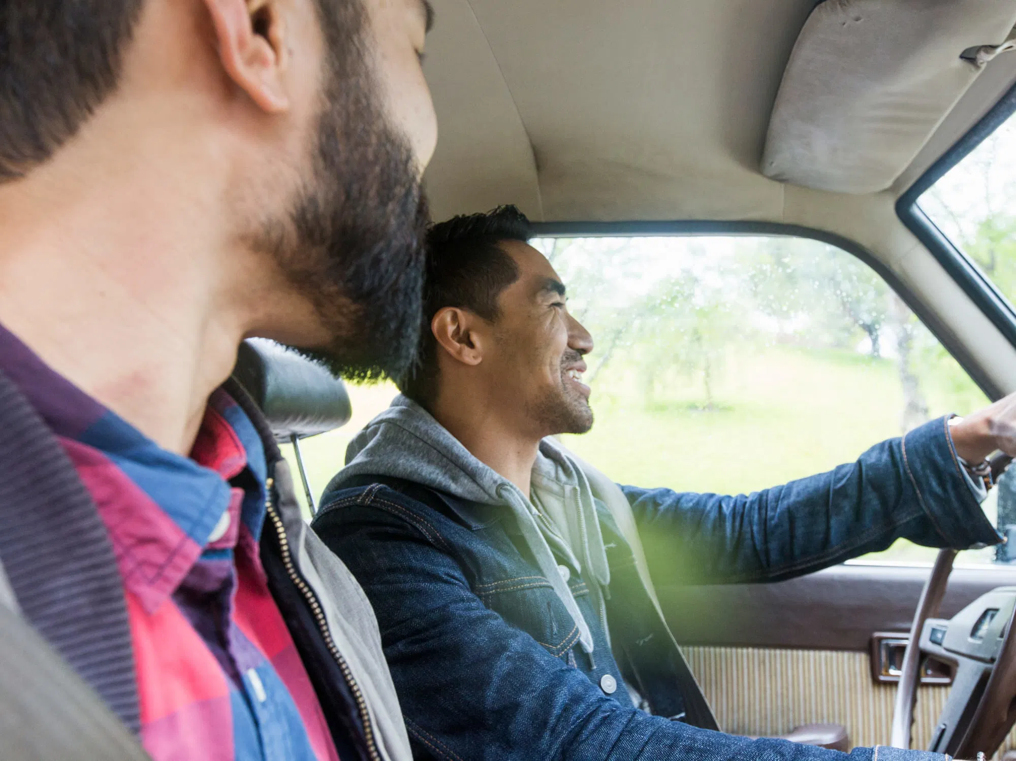 man driving
