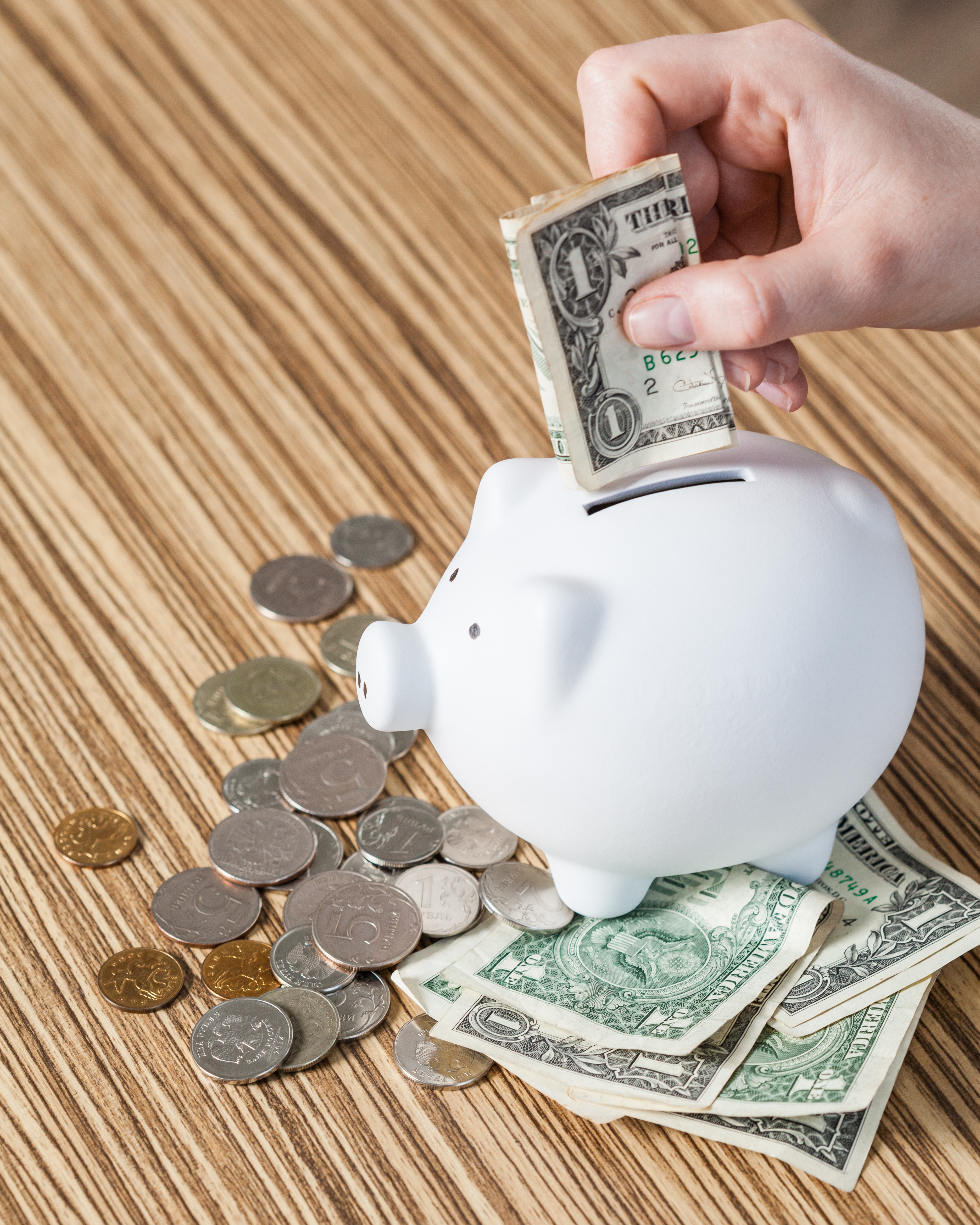 Piggybank with money